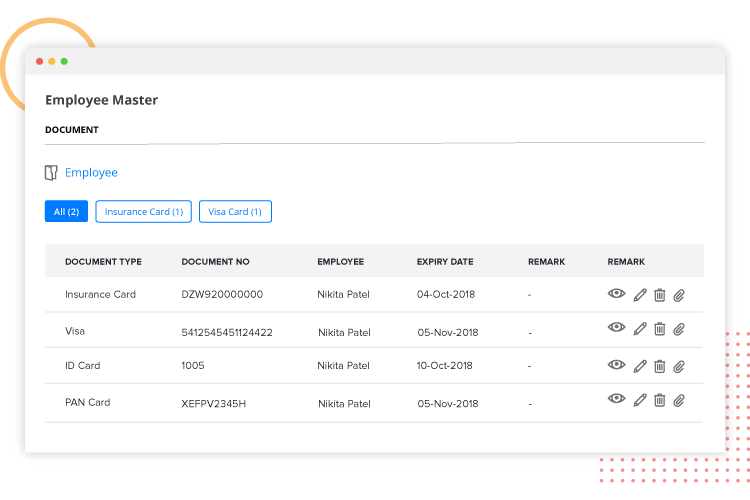 Letter and document management in hr platform