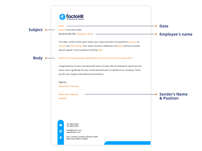 salary increment letter format