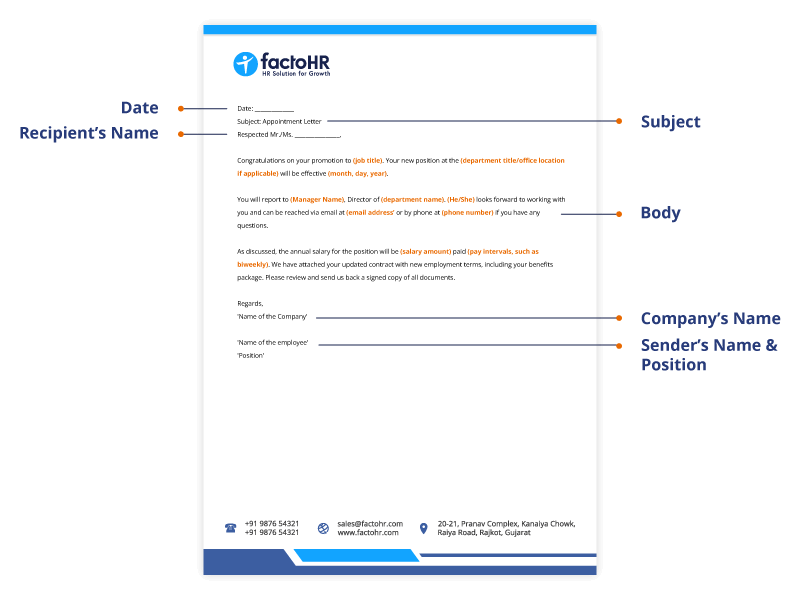 promotion letter format