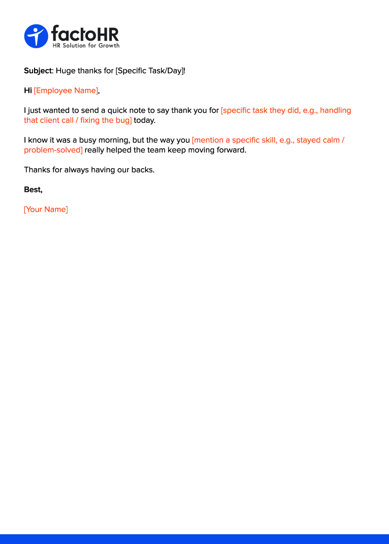 Appreciation Letter Format