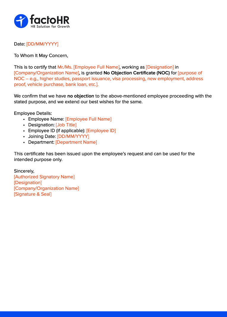 =NOC Format and Sample